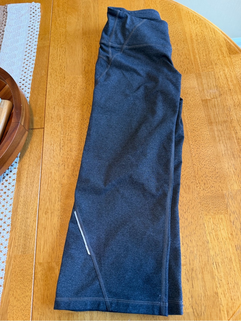 Athleta Girls Charcoal Black Athletic Leggings